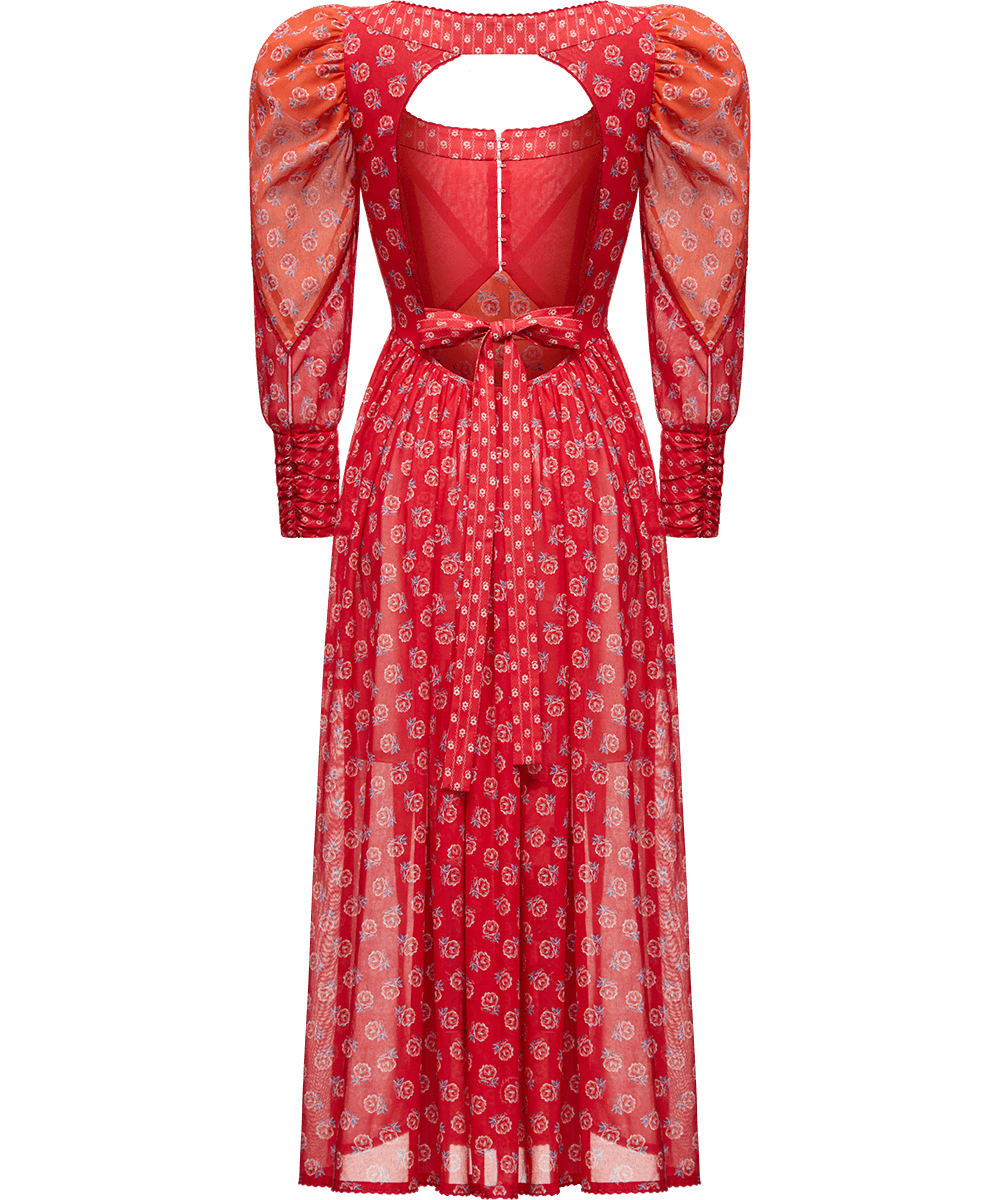 Cotton dress in signature floral print