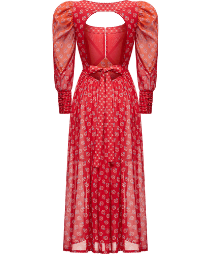 Cotton dress in signature floral print