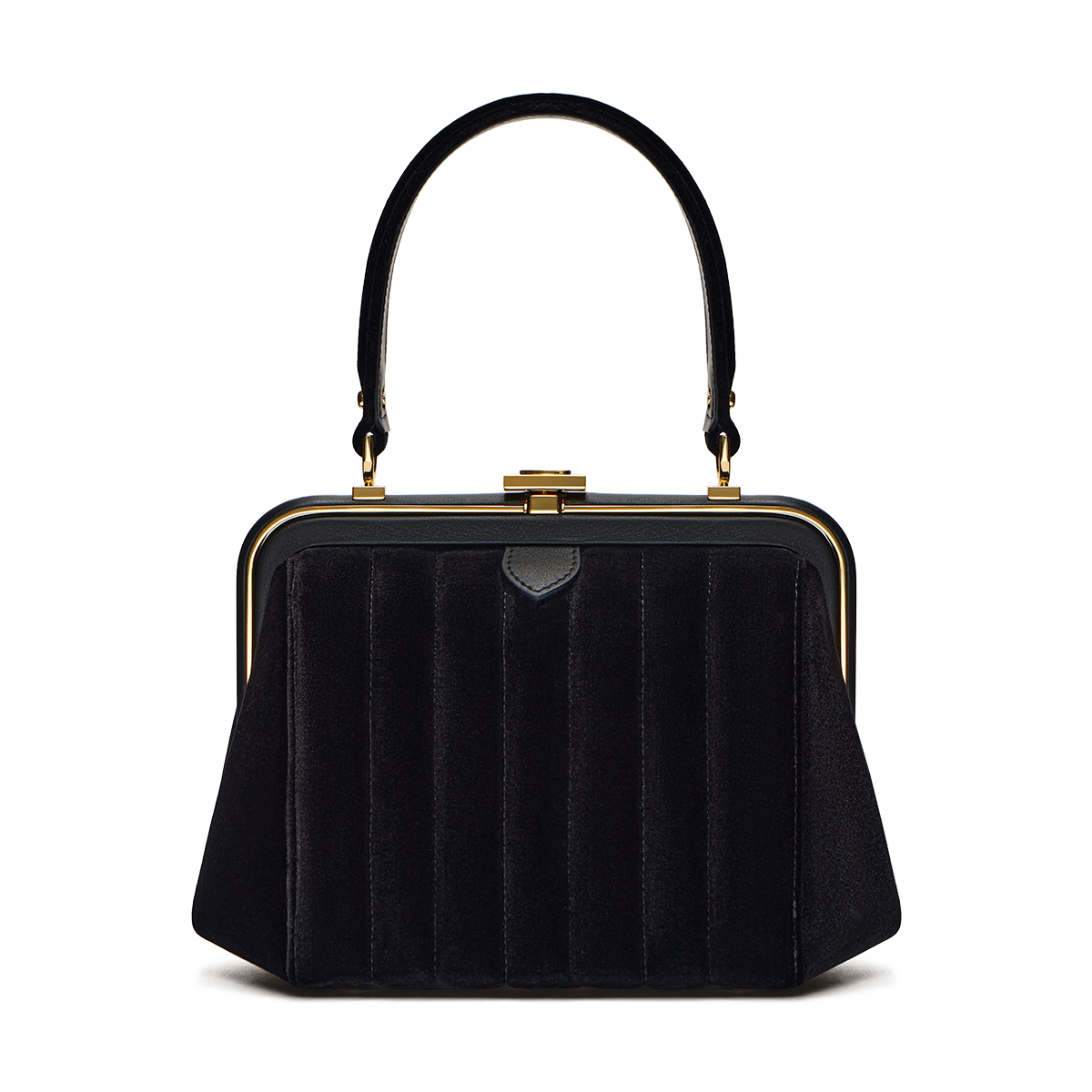 “Ira” velvet and leather bag