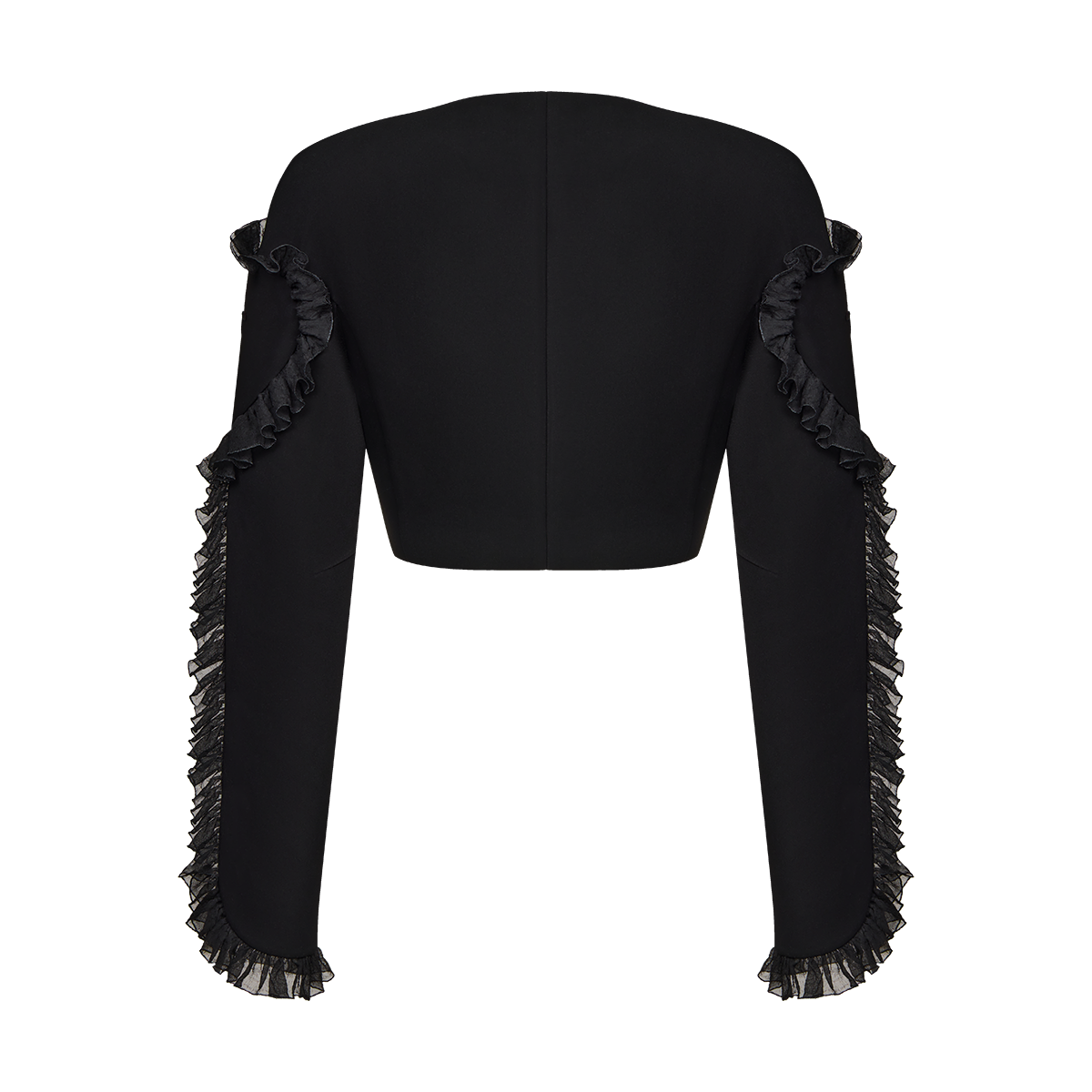Cropped crepe jacket