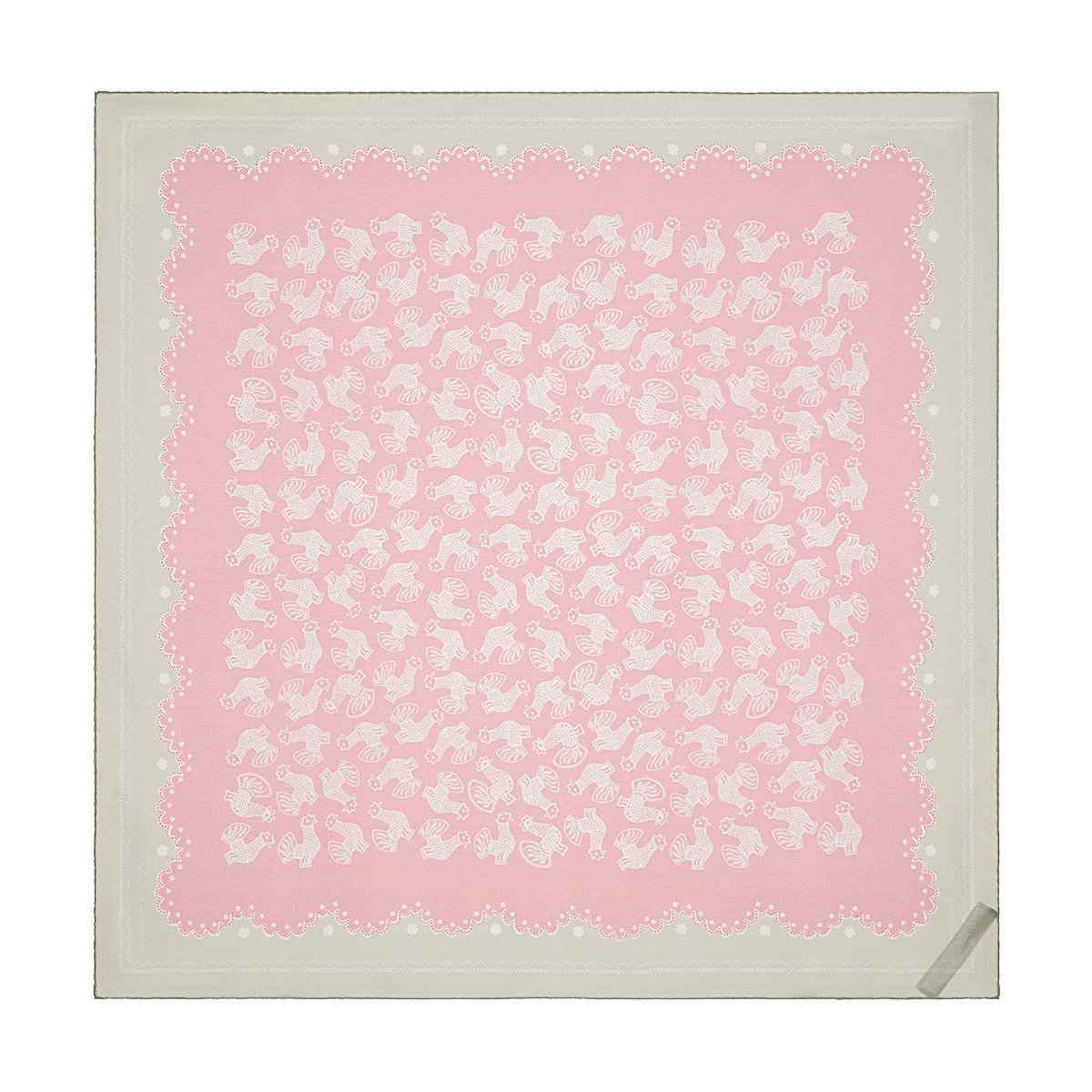 Silk scarf with signature animal print
