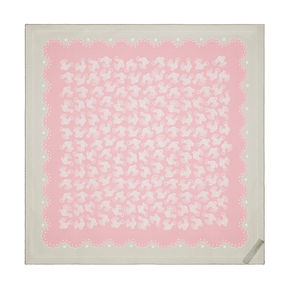 Silk scarf with signature animal print