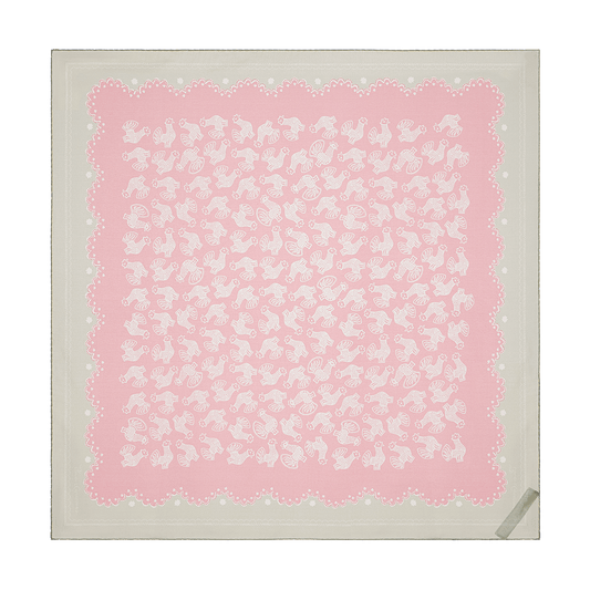 Silk scarf with signature animal print