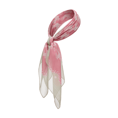 Silk scarf with signature animal print