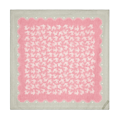 Cotton scarf with signature animal print