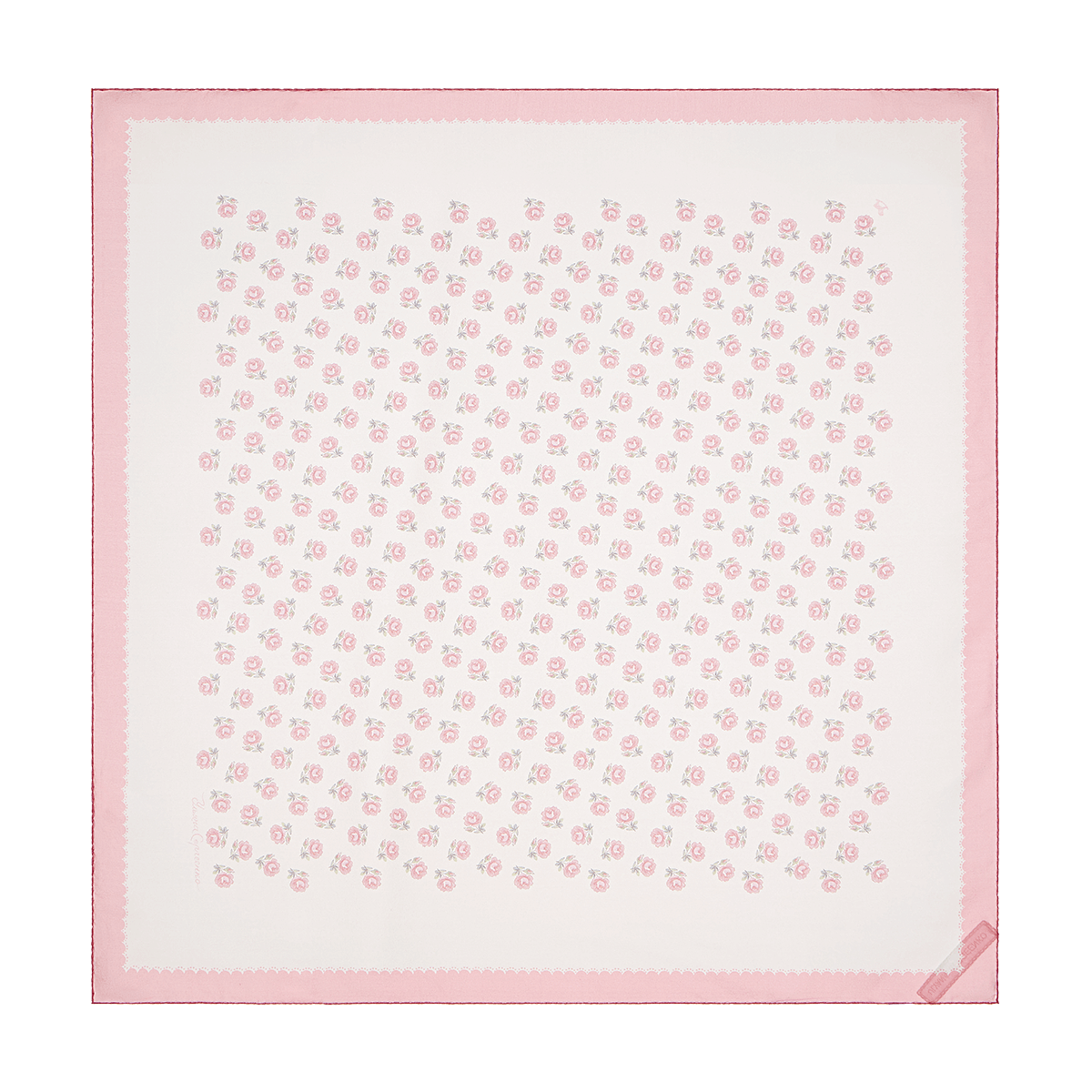 Silk scarf with signature floral print