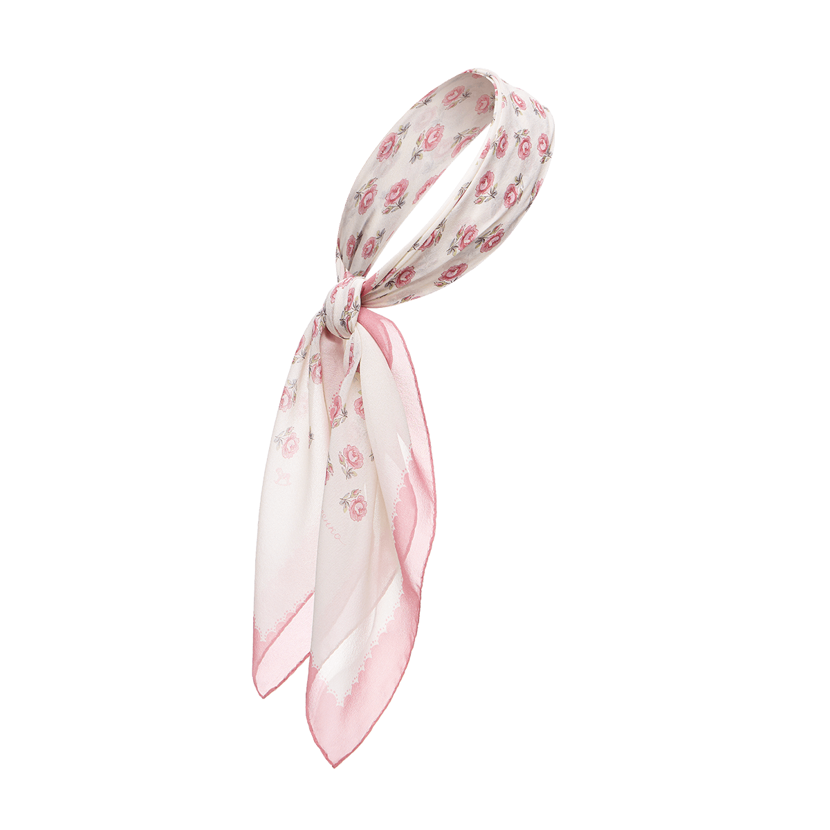 Silk scarf with signature floral print