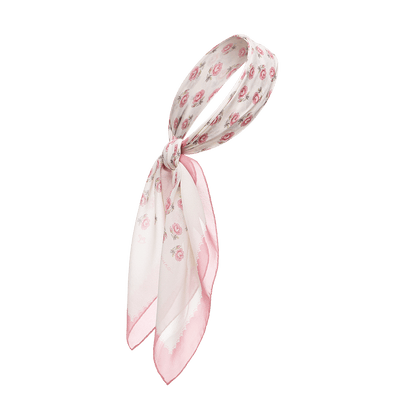 Silk scarf with signature floral print