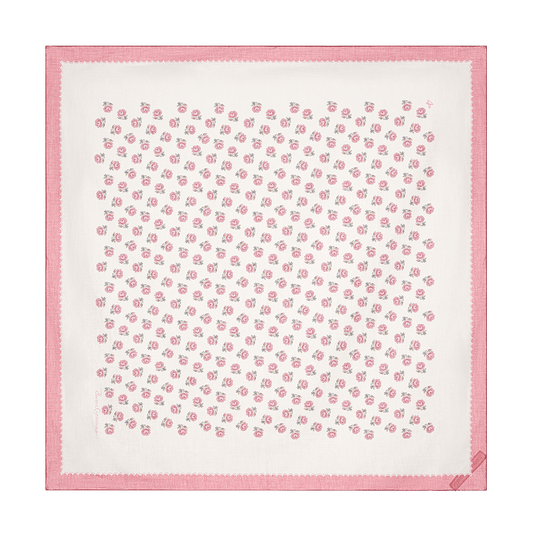 Cotton scarf with signature floral print