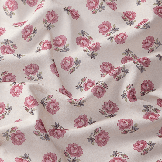 Cotton scarf with signature floral print