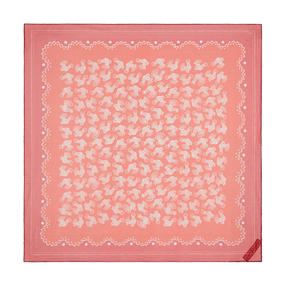Silk scarf with signature animal print