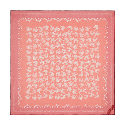 Silk scarf with signature animal print