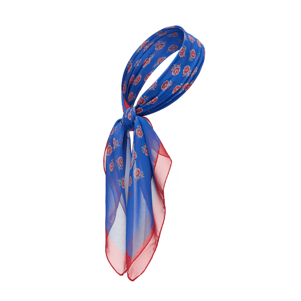 Silk scarf with signature floral print