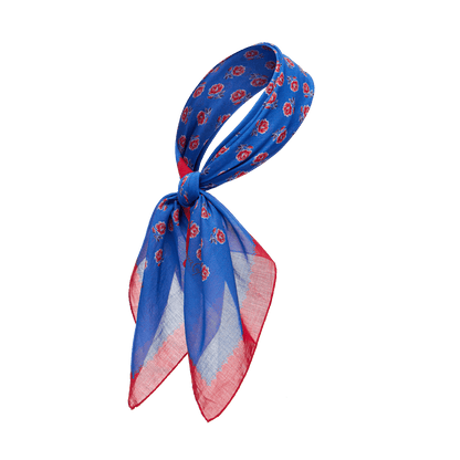 Cotton scarf with signature floral print