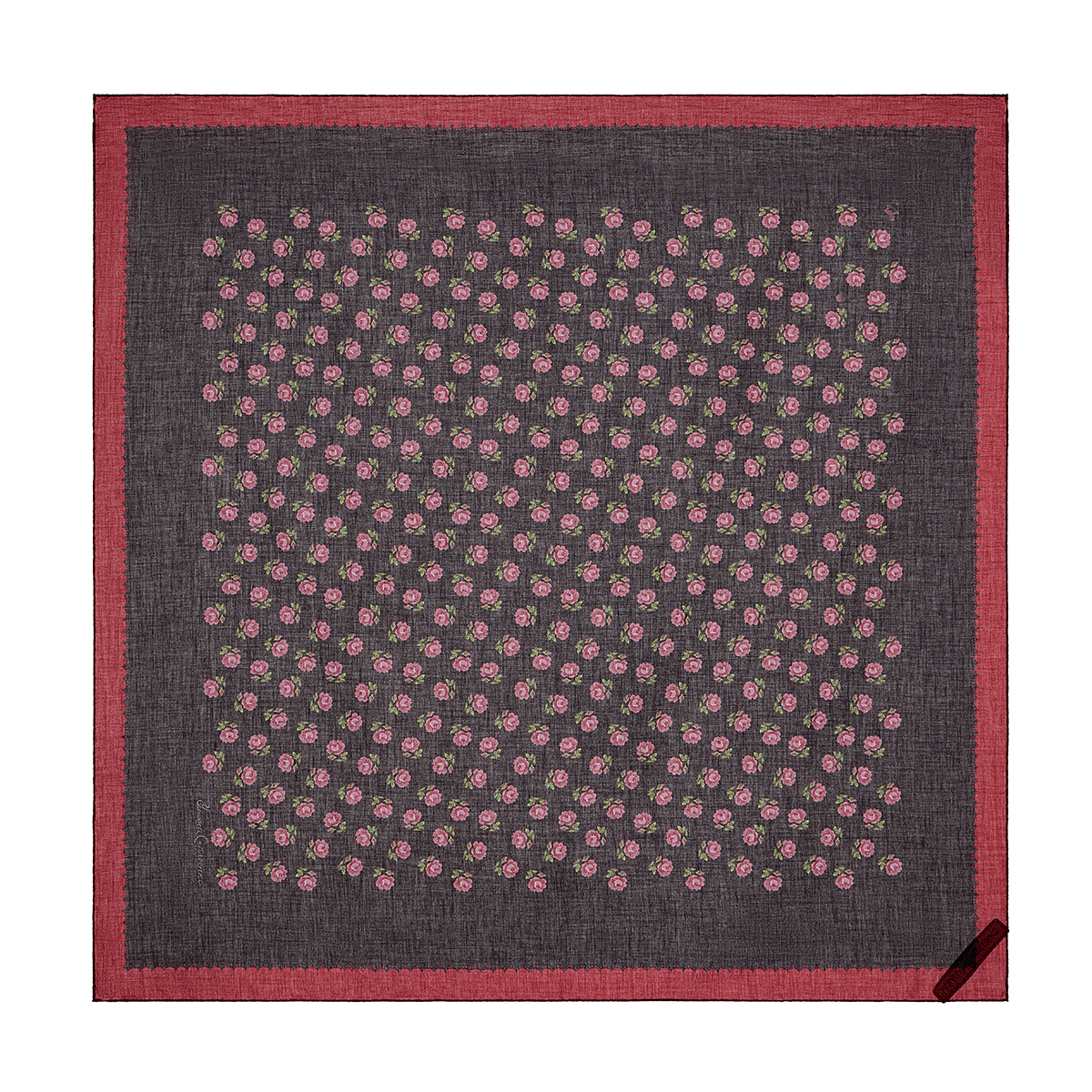 Cotton scarf with signature floral print