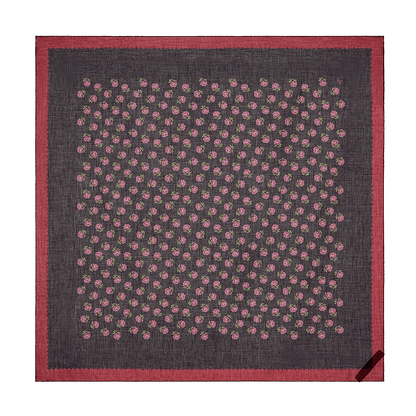 Cotton scarf with signature floral print
