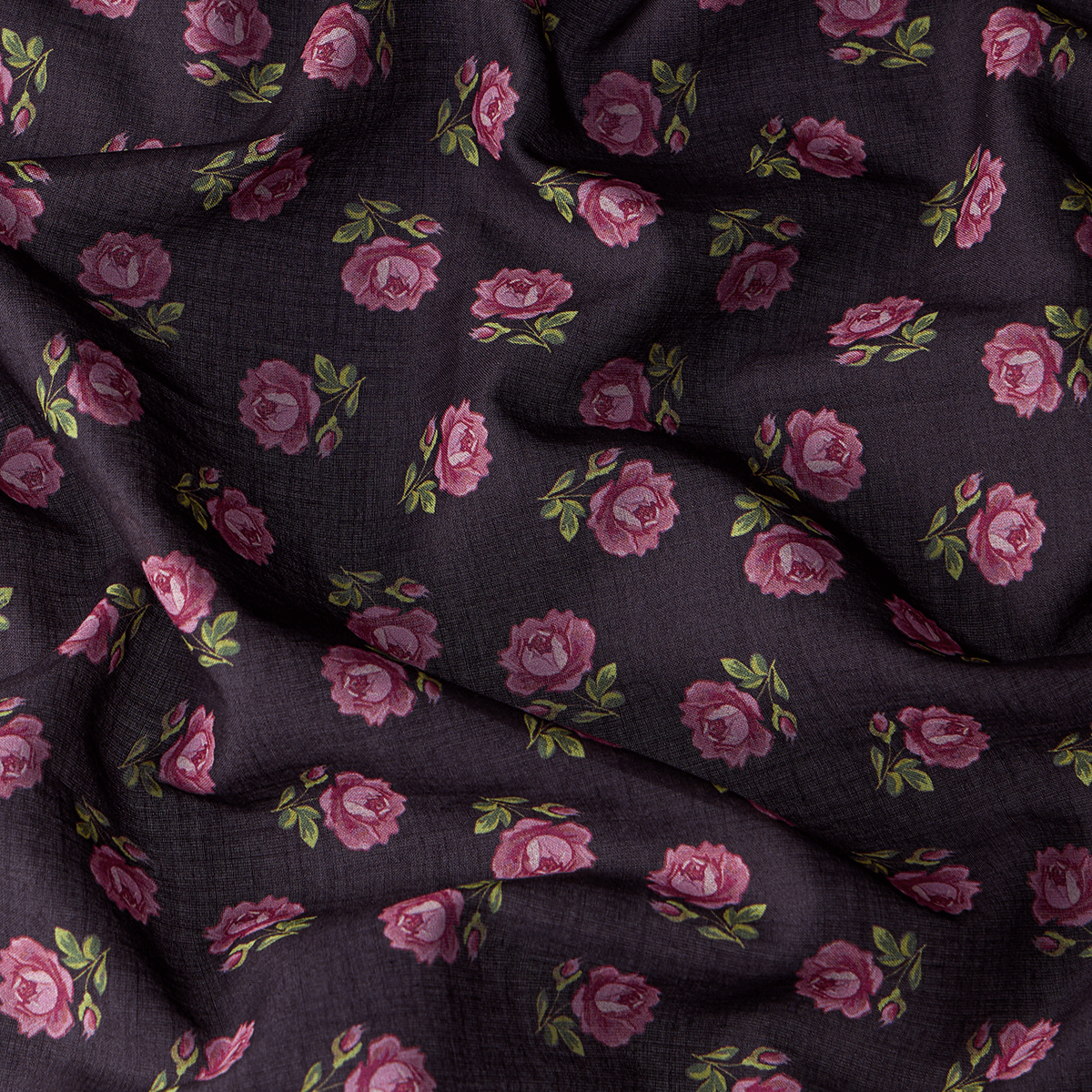 Cotton scarf with signature floral print