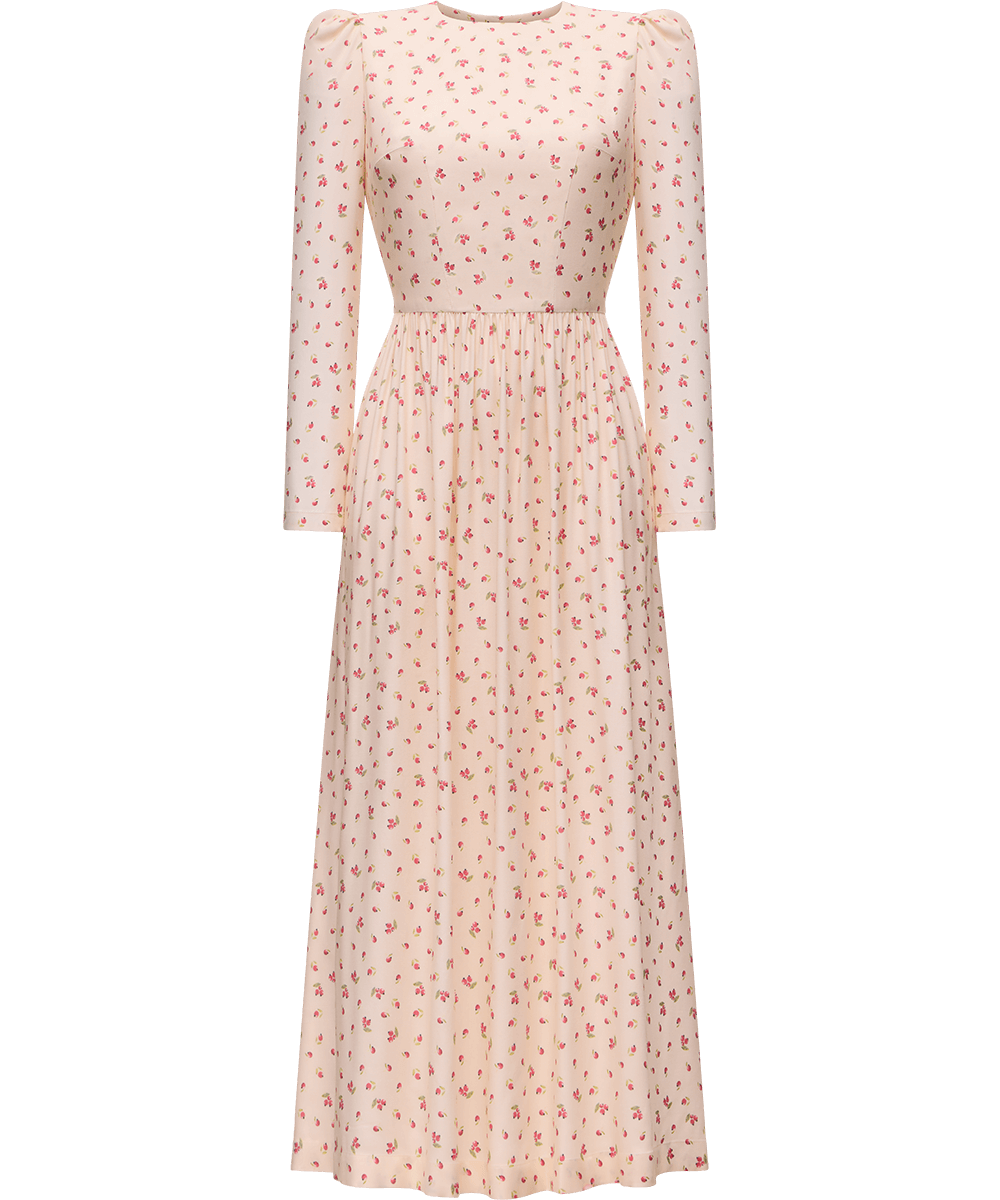 Viscose dress with a signature floral print