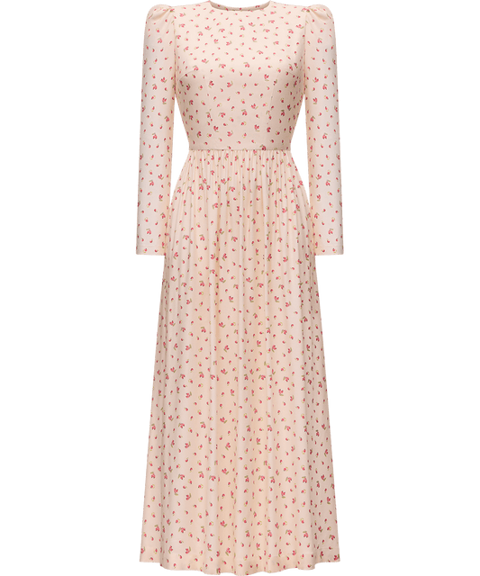 Viscose dress with a signature floral print