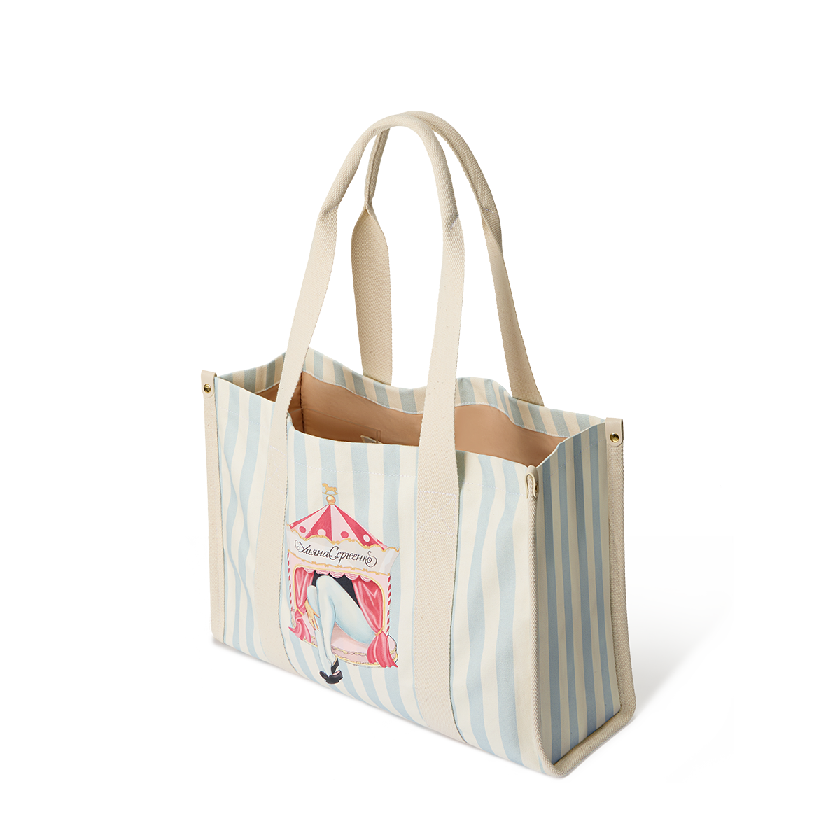 Tote bag with a signature print