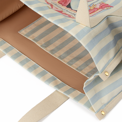 Tote bag with a signature print