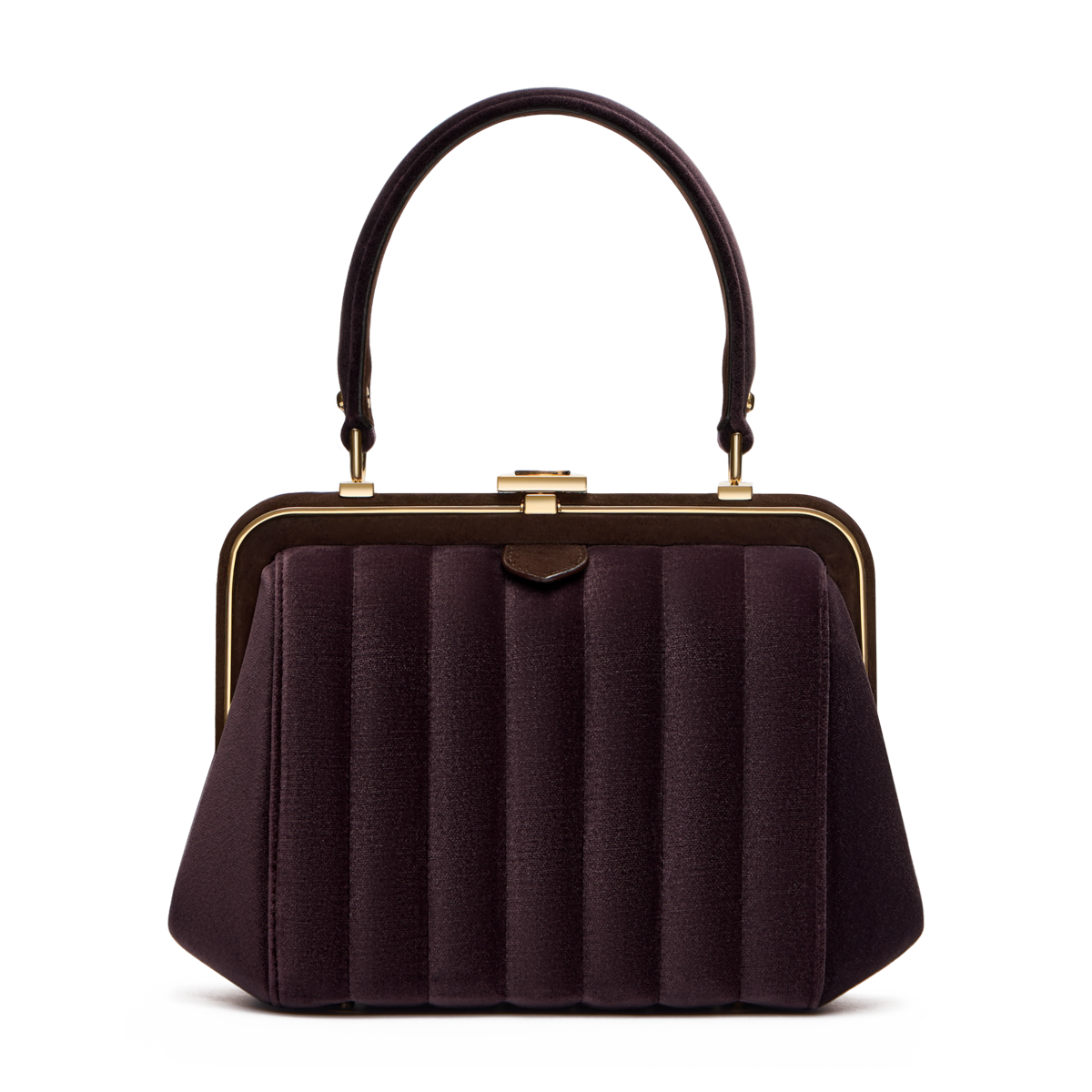 “Ira” velvet and leather bag
