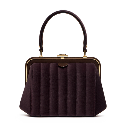 “Ira” velvet and leather bag