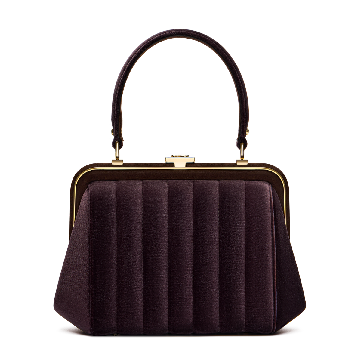 “Ira” velvet and leather bag