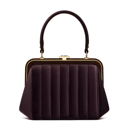 “Ira” velvet and leather bag