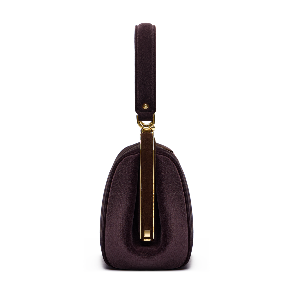 “Ira” velvet and leather bag