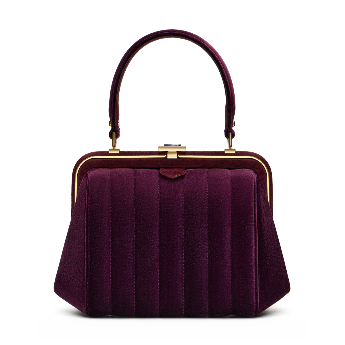 “Ira” velvet and leather bag