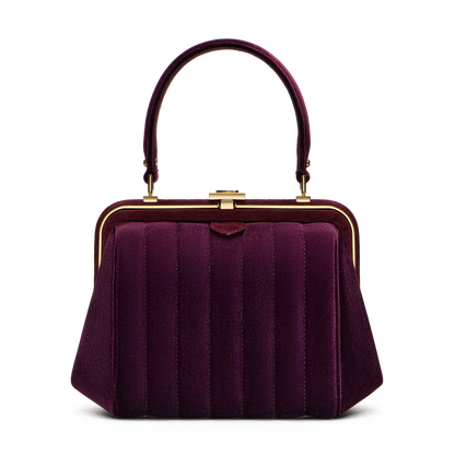 “Ira” velvet and leather bag
