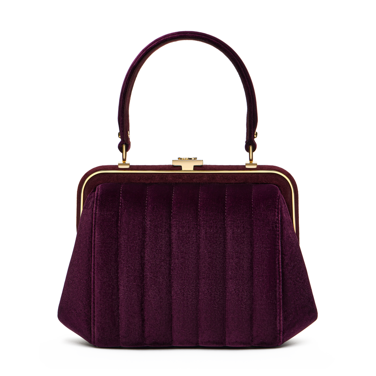 “Ira” velvet and leather bag