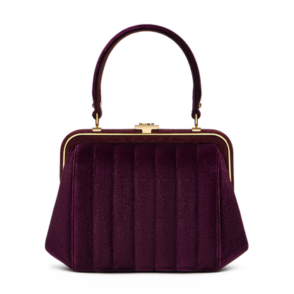 “Ira” velvet and leather bag