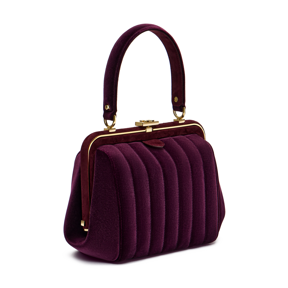 “Ira” velvet and leather bag