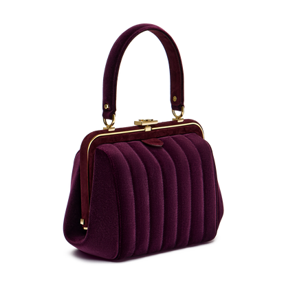 “Ira” velvet and leather bag