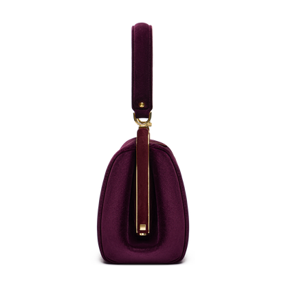 “Ira” velvet and leather bag