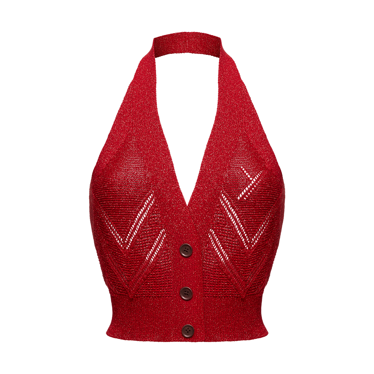 Knitted open-back top