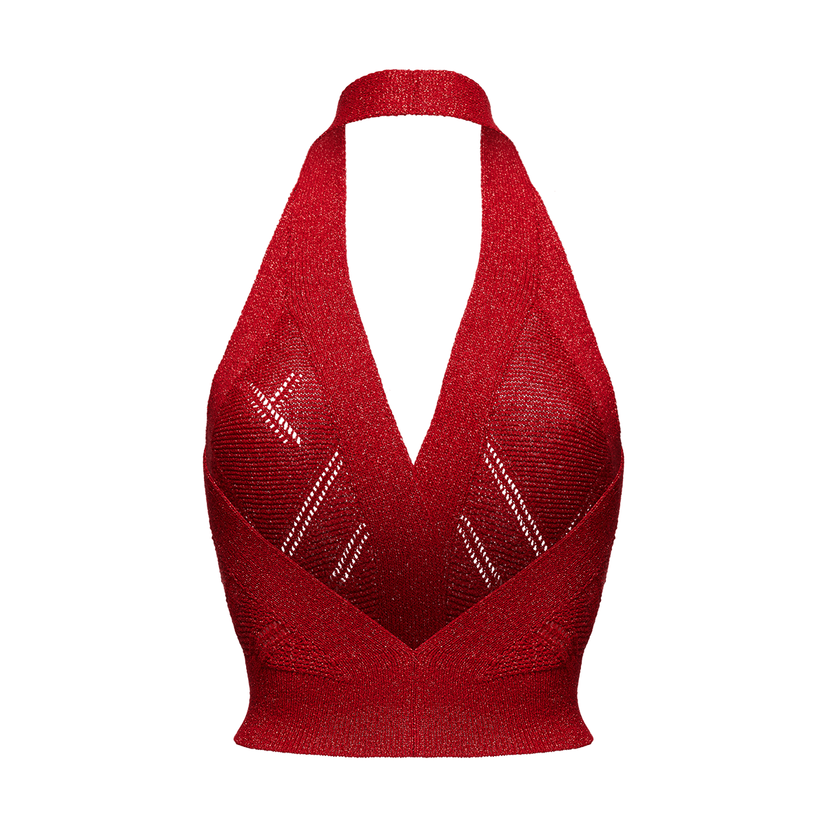Knitted open-back top