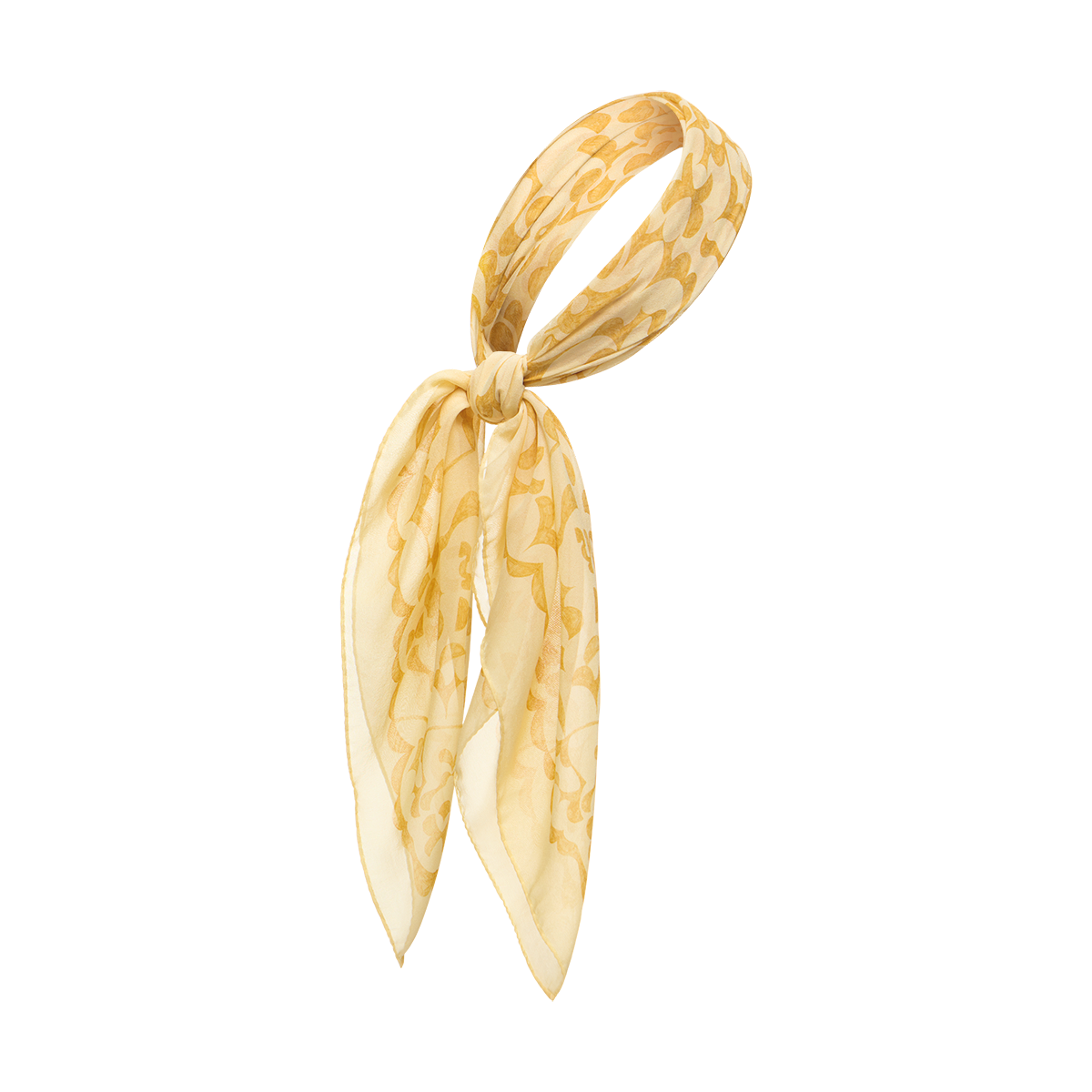 Silk scarf with a signature print