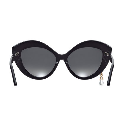 Cat-eye sunglasses with a crystal charm
