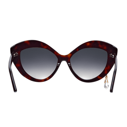 Cat-eye sunglasses with a crystal charm