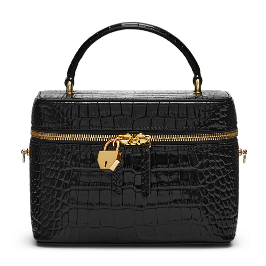 Leather bag with signature charm