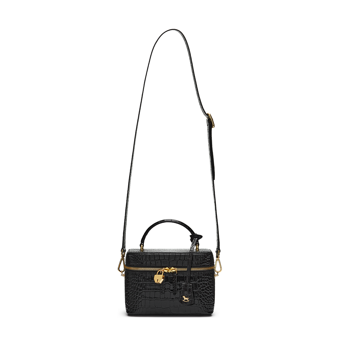 Leather bag with signature charm