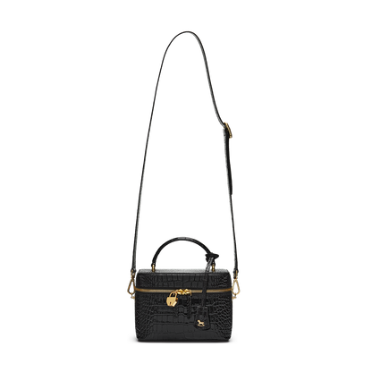 Leather bag with signature charm