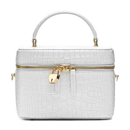 Leather bag with signature charm