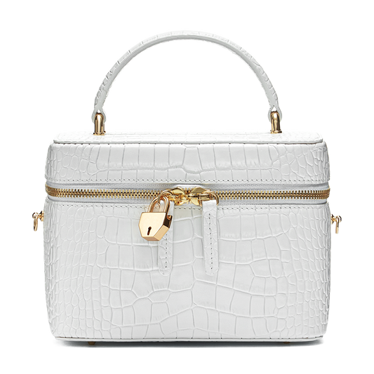 Leather bag with signature charm