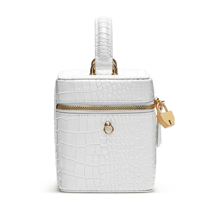 Leather bag with signature charm