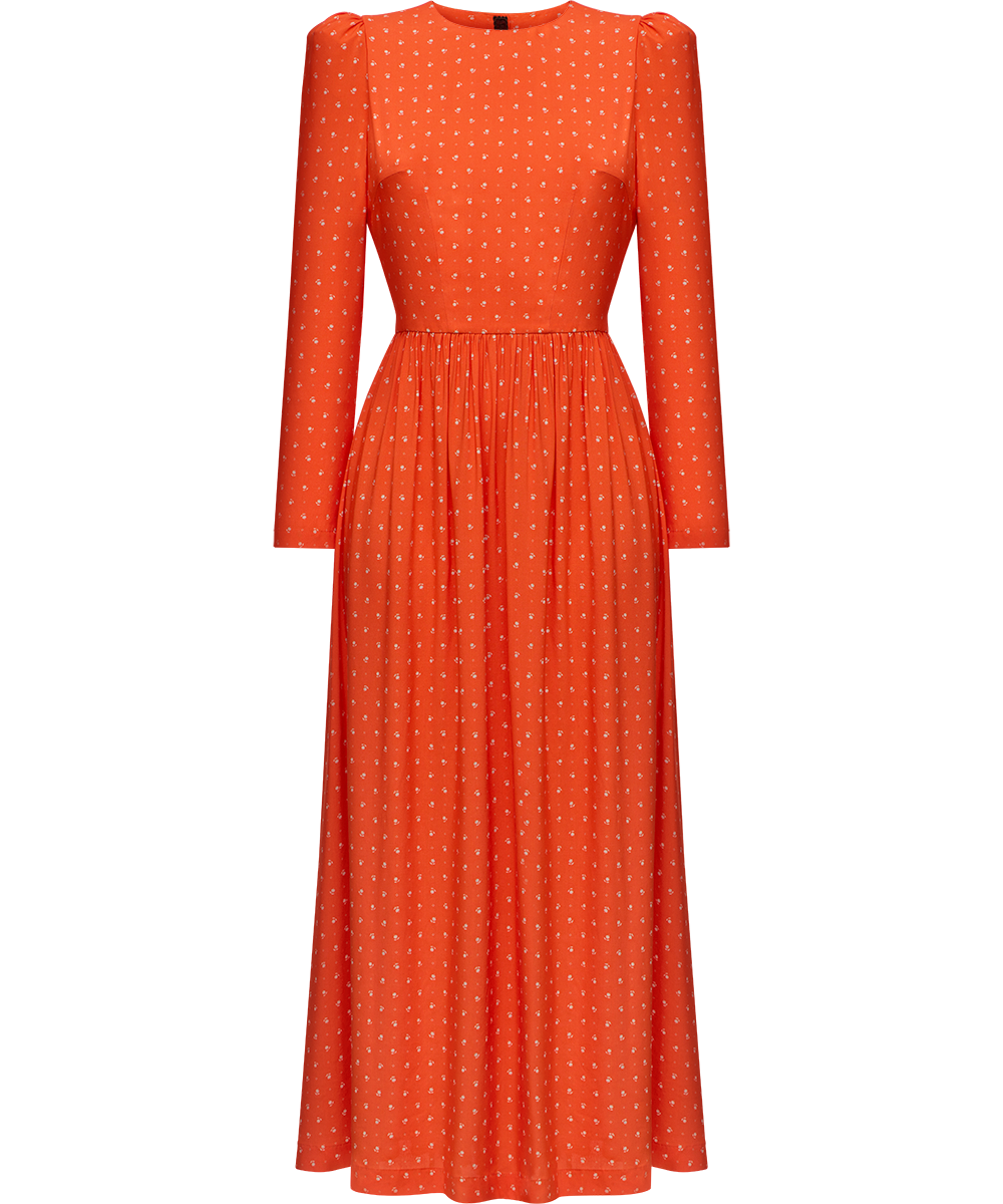 Viscose dress with a signature floral print