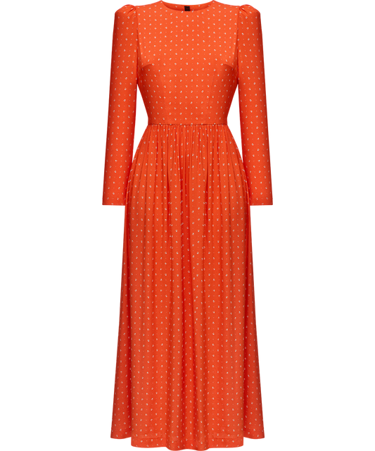 Viscose dress with a signature floral print